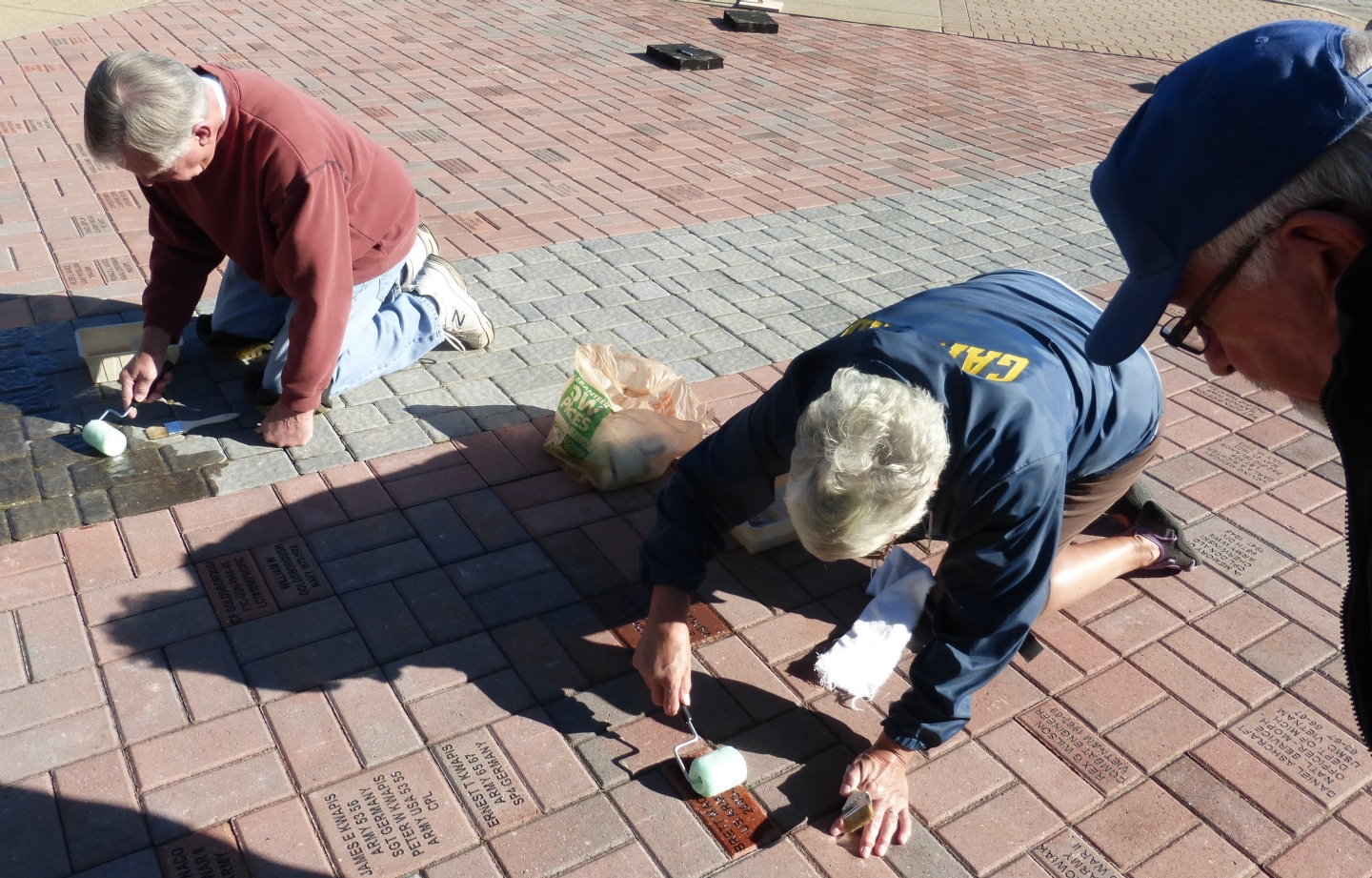 Fund raising pavers are sealed annually to preserve them.